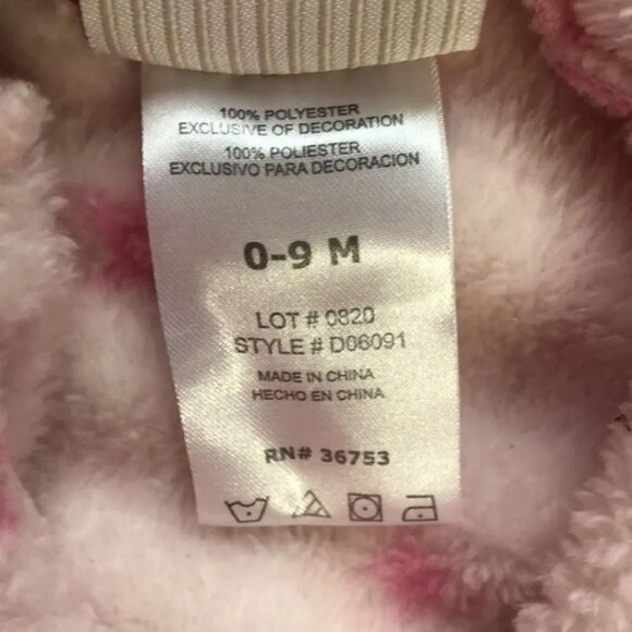 Duck Duck Goose Baby Robe Pink Stars Unicorn Hooded Bathrobe Girls - Picture 4 of 8